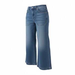 J. Jill Women's Size 8 Petite Denim Wide-Leg Capri Pants